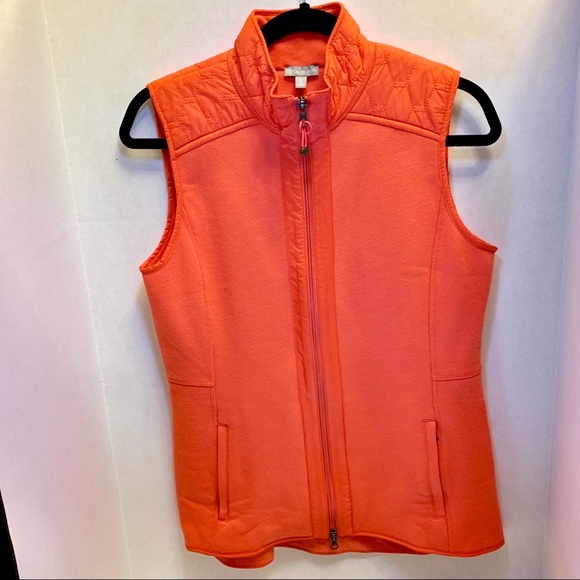 🆕 TALBOTS Small Womens Vest Orange Coral NWT - Picture 8 of 8